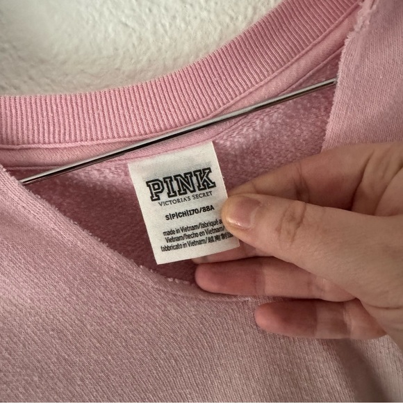 PINK Victoria Secret Oversized Sweatshirt Ombre Dip Dye Small Streetwear Y2K - Picture 10 of 15